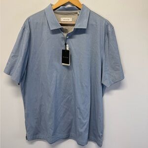 Bugatchi OoohCotton Vincent Polo Shirt Air Blue Color Men's XL